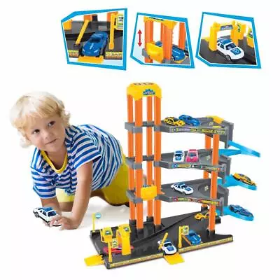 Buy Children Parking Play Set With 4 Cars Garage Petrol Station Indoor Fun Games • 18.95£