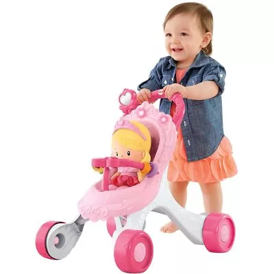 Buy Fisher-Price Princess Stroll-Along Baby Walker And Doll Gift Set • 56.99£