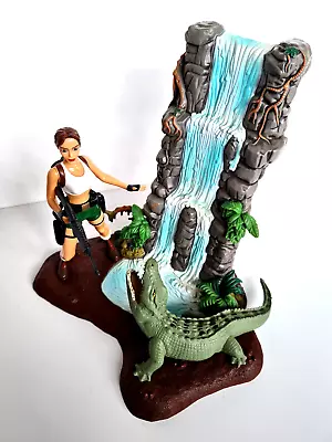 Buy NECA Playmates Figure Diorama TOMB RAIDER Lara Croft Jungle Lara Vs Crocodile RARE! • 89.92£