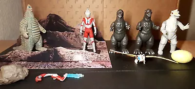 Buy RARE RETRO GODZILLA ULTRAMAN Figures ( Star Wars 3.75 Scale) Bundle Lot • 60£