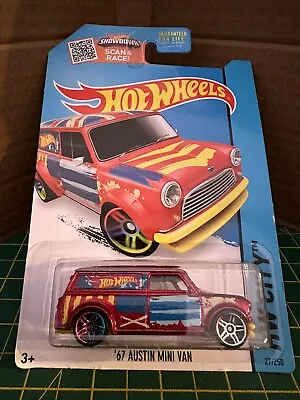 Buy Hot Wheels 67 Austin Mini Van 27/250 2015 Long Card (HW City 2015) • 5.95£