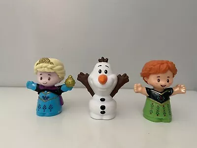 Buy Fisher Price Little People X 3 Disney Frozen Figures Anna Elsa & Olaf • 14.95£