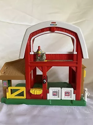 Buy FISHER PRICE LITTLE PEOPLE BARN FARM WITH ANIMALS - 2005 (sound Working) • 23£