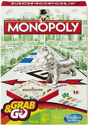 Buy Hasbro Family Gaming Grab And Go Monopoly TRAVEL Classic Game For On The Go • 8.99£