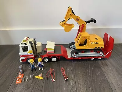 Buy Playmobil 3935 Gigant Construction Flat Bed Low Loader Truck With Excavator  • 47.99£