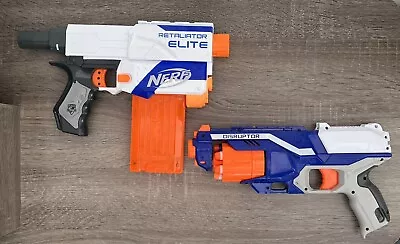 Buy 2 Nerf Guns Disruptor & Retaliator Elite With 6 Ammo • 8£