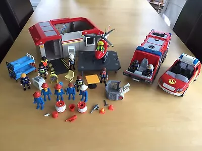 Buy Playmobil Fire Brigade Bundle Truck, Car, Carry Case Base, Figures. • 15.99£