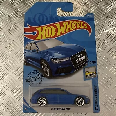 Buy Hot Wheels ‘17 Audi RS 6 Avant Long Card 1:64 Mattel Diecast (Blue) • 12£