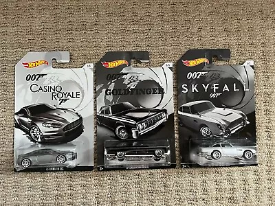 Buy 3 Hot Wheels James Bond 007 Goldfinger 1964 Lincoln Casino Royale Aston Skyfall • 39.99£