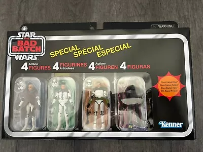 Buy Hasbro Vintage Collection Star Wars: The Bad Batch Special 4-Pack Action Figures • 79.99£