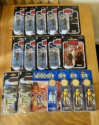 Buy 16x Star Wars Vintage Collection Droids Figures Ahsoka Grogu C3PO R2D2 Fennec • 150£