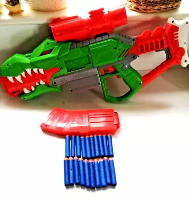 Buy Nerf DinoSquad Rex Rampage Motorised Dart Blaster Gun With 20 X Darts • 24.95£