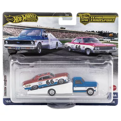 Buy Mattel Hot Wheels Team Transport '66 Chevelle With '72 Chevy Ramp Truck Toys New • 19.89£