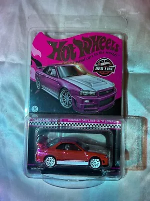 Buy Hot Wheels Rlc Red Line Club Exclusive Pink Nissan Skyline Gtr R34 Sealed • 90£