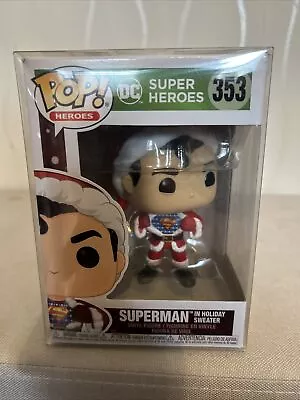 Buy Funko 50651 POP HeroesDC Holiday-Superman WSweater DC Comics S1 Collectible Toy, • 8£
