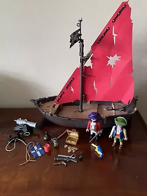 Buy Playmobil Pirate Ship Boat 4444 Incomplete  • 12£