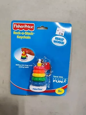 Buy Fisher Price Rock-a-Stack Keychain New Sealed 2001 Basic Fun Mini Travel Game • 29.81£