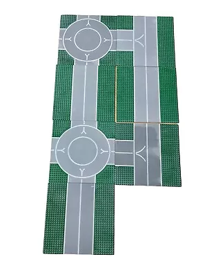 Buy Vintage Lego Road Base Plates Bundle X 7 Roads Roundabouts Grey Green 32x32 • 34.99£