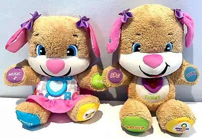 Buy 2 X Fisher Price Laugh & Learn Puppy Dog Interactive Musical Soft Plush Toys • 6.99£