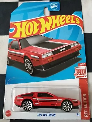 Buy 2022 Hot Wheels Target Exclusive Red Edition DMC Delorean 101/250 #10/12 • 14.95£