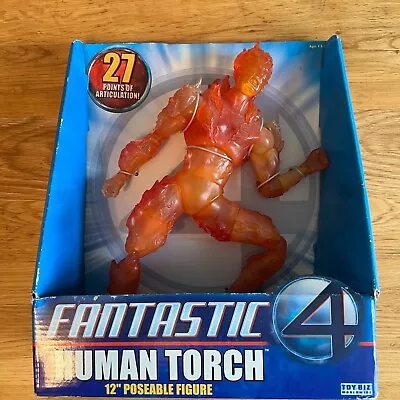 Buy Marvel Human Torch Fantastic Four 12  Action Figure Poseable TOY BIZ 2005 RARE • 49.99£