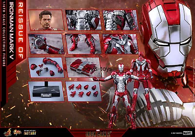 Buy New Hot Toys MMS400D18 Iron Man 2 Mark V5 Diecast Reissue 1/6 Collectible Figure • 310.79£