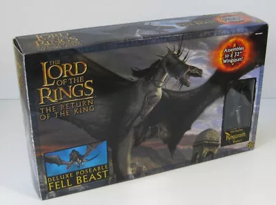 Buy ToyBiz – LOTR 2004 6” Witch King Wraith Mounted On Fell Beast With 32” Wingspan! • 99£
