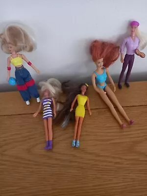 Buy Vintage Mcdonalds Mini Barbie Dolls X 5 • 4.99£