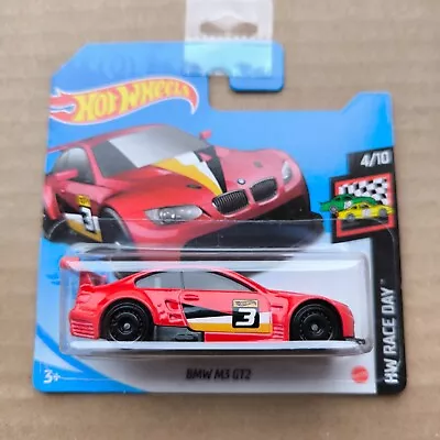 Buy Hot Wheels SHORT CARD 2021 HW RACE DAY BMW M3 GT2 RED 4/10 • 7.79£