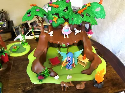 Buy Playmobile Fairy Tree House 70001-tree Trunk Hide Out-fairy Garden 4148 Excell • 35£