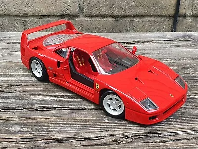 Buy 1:18 Scale Ferrari F40, Diecast Car, Hot Wheels, Red, Flawed • 26.99£