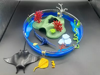 Buy Playmobil Aquarium Zoo Pool Playset With Animal Toy Play Figures - Rays Seahorse • 11.50£