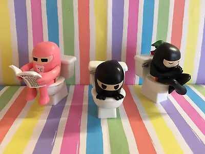 Buy Bundle Job Lot 3 X Funko Paka Paka Ninja Toilet Toys Action Figures Novelty #1 • 10£
