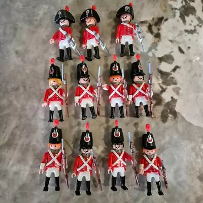 Buy Vintage Playmobil Red Coats Guard Soldiers Officers Guns Weapons Bundle • 39.95£