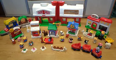 Buy FISHER PRICE LITTLE PEOPLE   Christmas Village, Farm, Pizerria, Figures & More • 55£