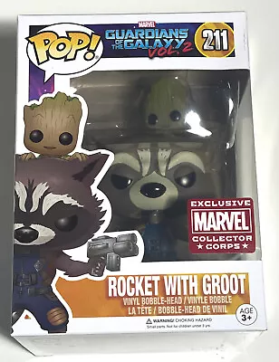 Buy Guardians Of The Galaxy Vol 2: Rocket With Groot Exclusive Funko POP! Vinyl • 29.95£