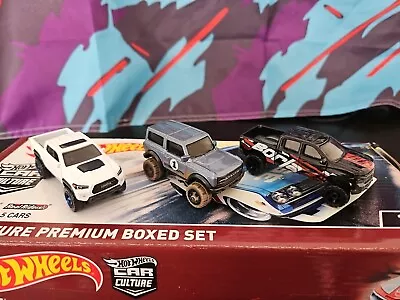 Buy 3x Hot Wheels Chevroler Silverado Toyota Tacoma Ford Bronco Combi Post Can Split • 5£