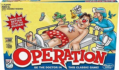 Buy Classic Hasbro Operation Game Electronic Board Game Indoor Game Kids Adults 6+ • 19.99£