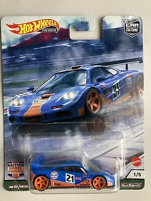 Buy Hot Wheels New On Card British Horsepower Gulf McLaren F1 On Real Riders • 19£