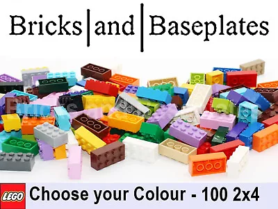 Buy LEGO Bricks 2x4 - Part No. 3001 - Choose Colour - BRAND NEW - 100 Pieces • 26.99£
