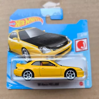 Buy Hot Wheels SHORT CARD 2021 HW J-IMPORTS 98 HONDA PRELUDE YELLOW 2/10 • 10.79£