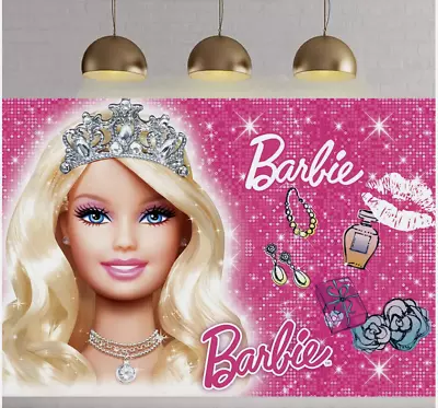 Buy Girls Barbie Backdrop Birthday Party Banner Home Studio Background - 5 X 3 FT • 8.49£