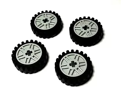 Buy Lego 4x Wheels 18mm D. X 8mm  56903, Black Tyres  24mm D. X 7mm Offset 61254 • 3.29£