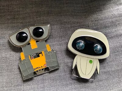 Buy Funko Pop Pins! DISNEY Pixar  Wall-E And Eve Set Of 2 Enamel PIN BADGE #01,02 • 14£