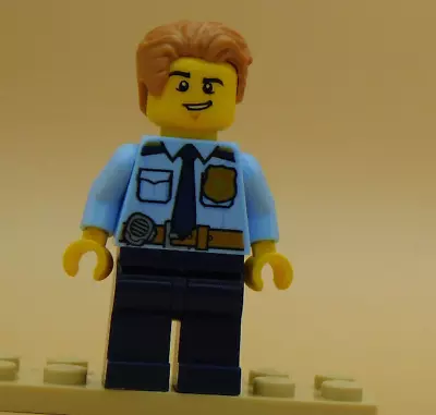 Buy LEGO City Minifigure, Police, Bright Light Blue Shirt, Dark Blue Legs, CTY1158 • 6£