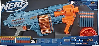 Buy Hasbro Nerf Elite 2.0 Shockwave RD-15 8+ Year 8.00x67.30x30.50cm • 26.35£