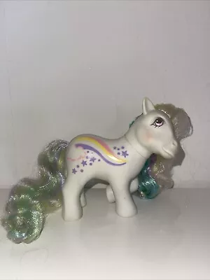 Buy Vintage My Little Pony G1 Raincurl 1984 Rainbow Curl White Clouds Stars Bridle • 20£