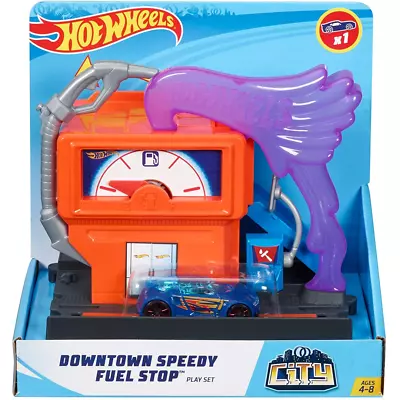 Buy Hot Wheels City Downtown Super Fuel Stop Play Set FMY97 • 12.99£