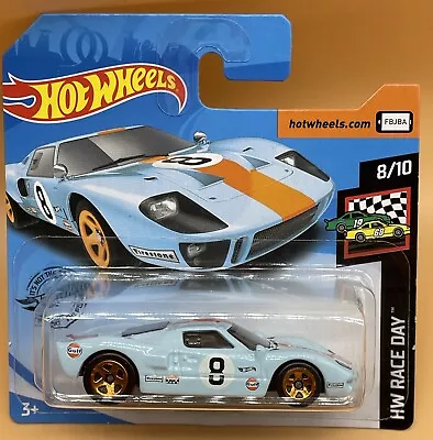 Buy GT40 Ford Race Day Hot Wheels HOT WHEELS FORD Gulf Card New 8/10 Short 35/250 • 9.99£