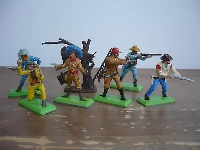 Buy Britains Deetail Full Set 6 Cowboys & Scenery Toy Soldiers • 15£